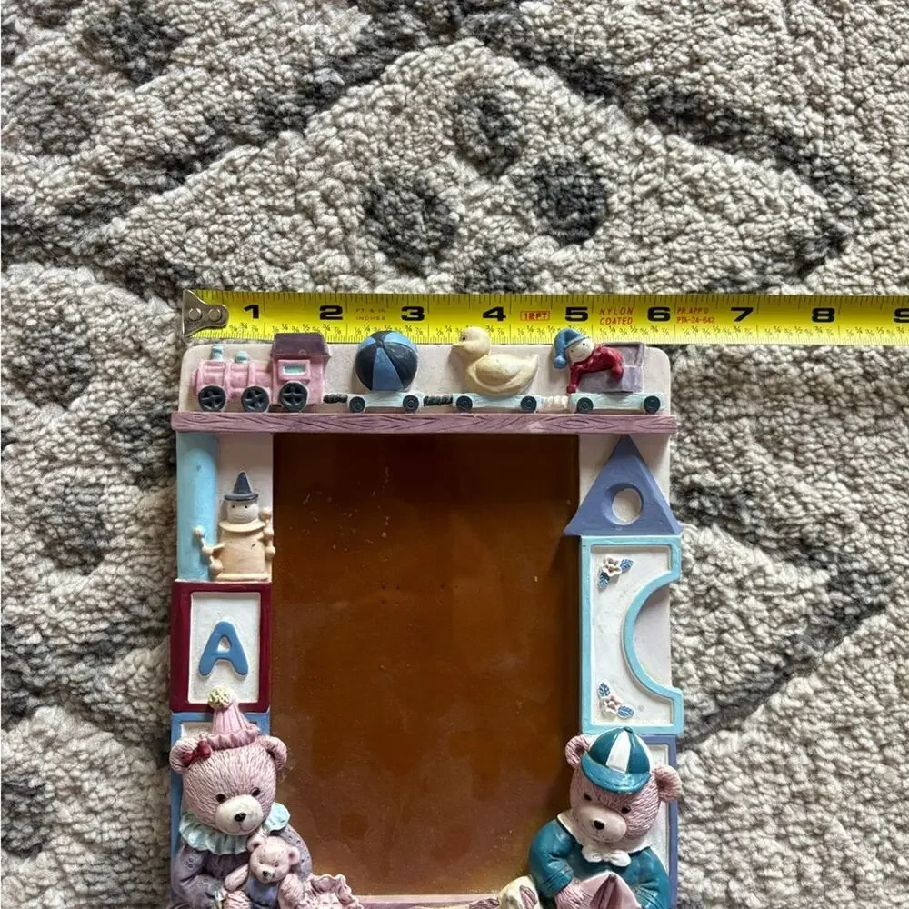 Vintage bear baby picture frame